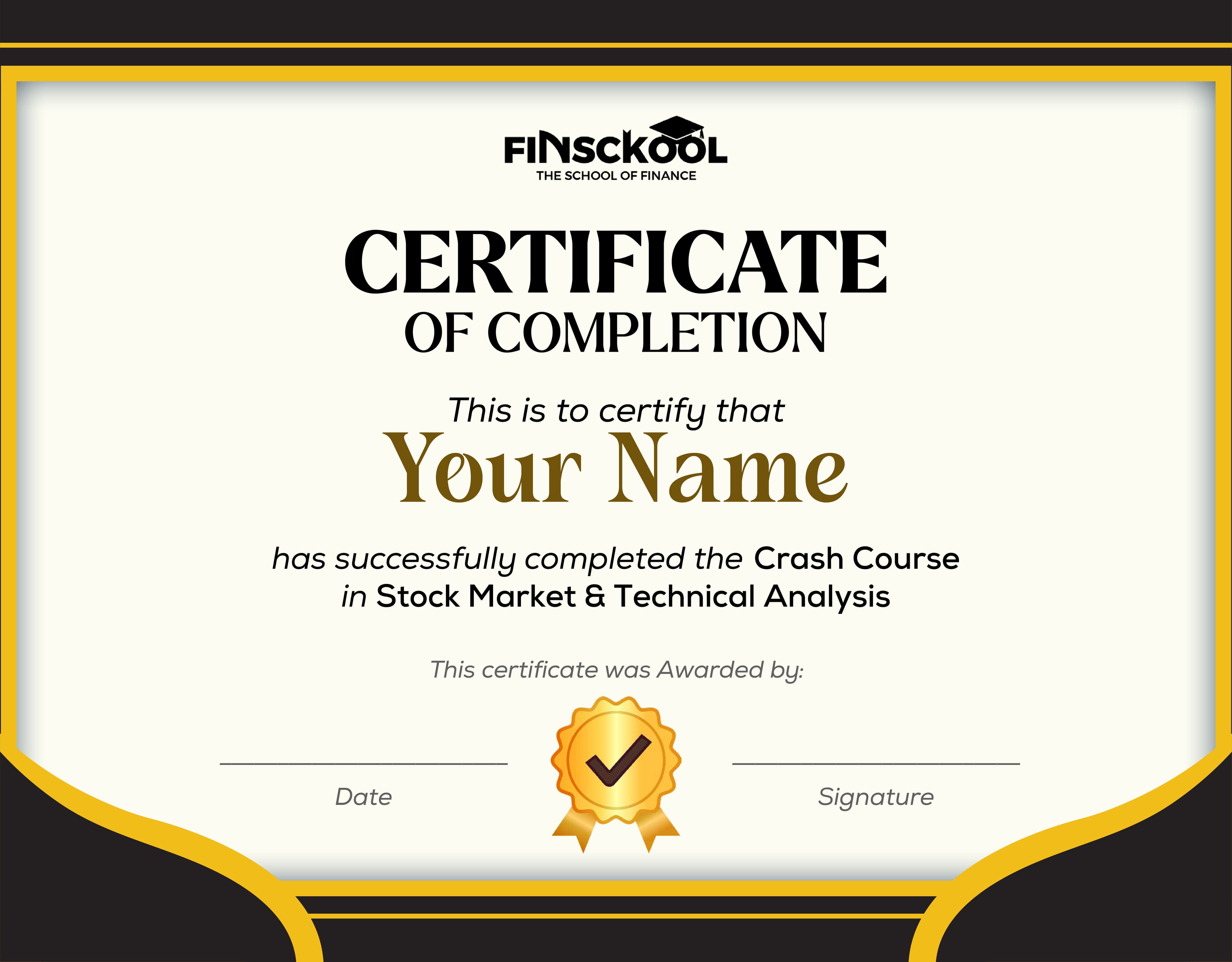 Stock Market Certificate